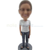 Personalized Casual female bobble head dolls