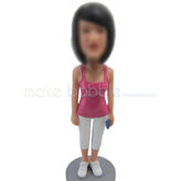 Personalized Casual female bobblehead doll