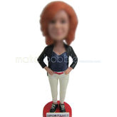 Personalized Casual female bobblehead dolls