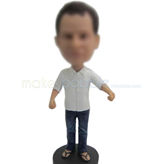 Personalized Casual Male bobble head