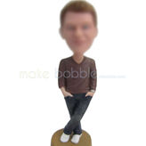 Personalized comfortable Male bobblehead doll