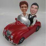 Personalized bobbleheads with red car