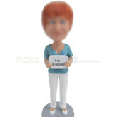 Personalized custom Casual female bobble head doll