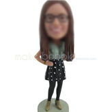 Personalized custom Casual female bobblehead dolls