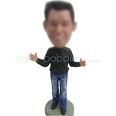 Personalized custom Casual Male bobble head doll