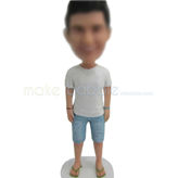 Personalized custom Casual Man bobble