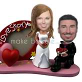 Personalized custom Propose marriage bobbleheads