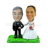 Personalized custom wedding bobble head