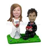 Personalized custom wedding bobblehead dolls