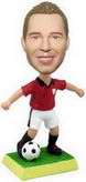 Personalized Soccer Player Red Jersey Bobblehead