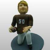 Rugby player custom made bobble heads