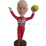 Custom sports bobble head with red jersey
