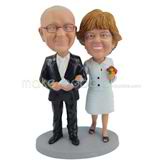 The couple's wedding anniversary custom bobbleheads