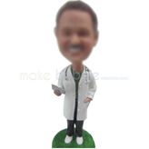 Personalized doctor bobble head doll