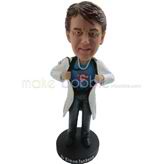 The doctors dresses like a superman custom bobbleheads