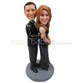 The husband and his wife custom bobbleheads