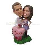 The husband and wife custom bobbleheads