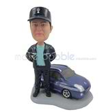 The man and his car custom bobbleheads