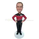 The man hands on his hip custom bobbleheads