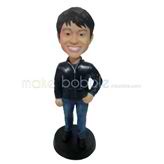 The man hands on his hip custom bobbleheads