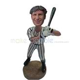 The man holds a baseball bat custom bobbleheads