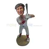 The man holds a baseball bat custom bobbleheads