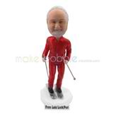 The man is skiing custom bobbleheads