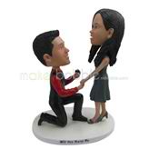 Custom happy wedding bobbleheads