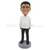 The man looks like a professor custom bobbleheads