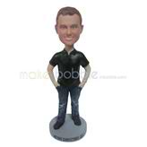 The man put his hands in the pockets custom bobbleheads