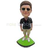 The man sits on the playground custom bobbleheads