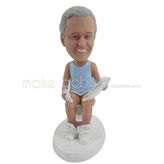 The man sits on the toilet custom bobbleheads