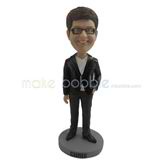 The man smiles custom bobbleheads