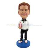 The man takes a book custom bobbleheads