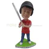 The man takes a club custom bobbleheads