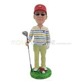 The man takes a long club custom bobbleheads