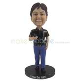 The man takes a mobile telephone custom bobbleheads