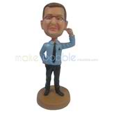 Custom  man using the mobile phone  bobbleheads