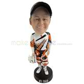 The man wears sportswear custom bobbleheads