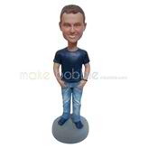 The man with his hands in the pockets custom bobbleheads