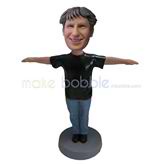 The man with his open arms custom bobbleheads