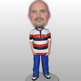 The personalized bobblehead of casual man