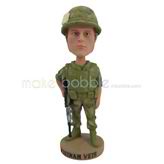 The soldier takes a gun custom bobbleheads