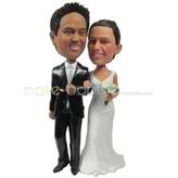 The suit man and his wife custom bobbleheads