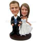 The suit man and his wife custom bobbleheads