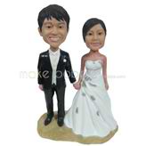 The suit man and his wife custom bobbleheads