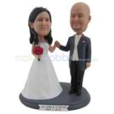 The suit man and his wife custom bobbleheads