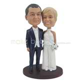 The suit man and his wife custom bobbleheads