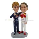 The two men look very close custom bobbleheads