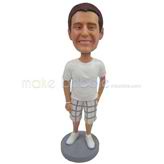 Custom man  bobbleheads with white T'shirt